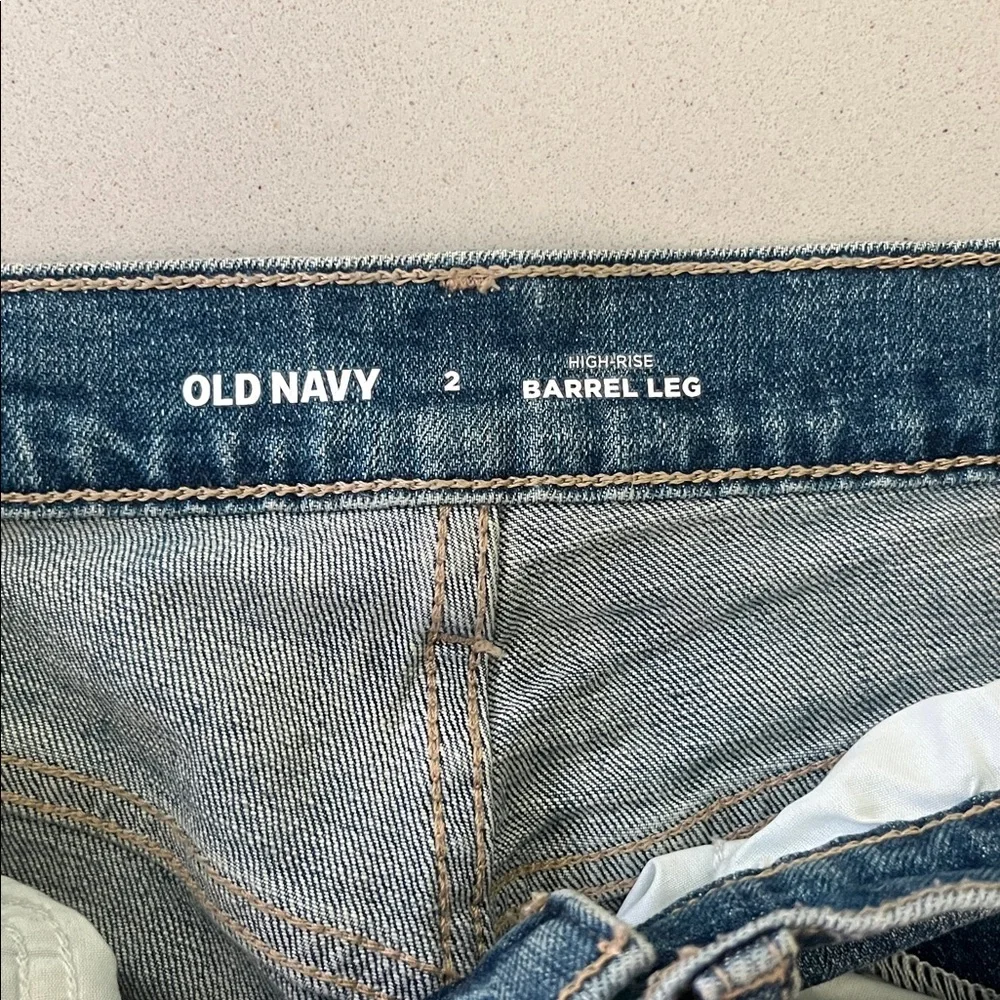 Old Navy Blue Panel-Detail Wide Leg Jeans